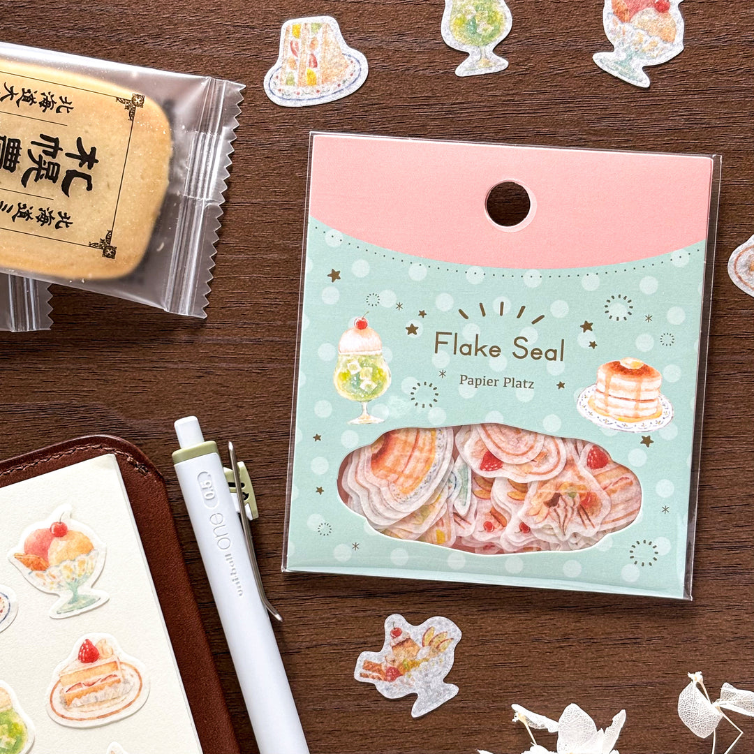 Waka Nakauchi Flake Stickers - Cafe