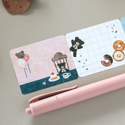 Papier Platz x Waka Nakauchi Roll Sticky Notes - Bear’s Sweets Shop