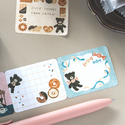 Papier Platz x Waka Nakauchi Roll Sticky Notes - Bear’s Sweets Shop