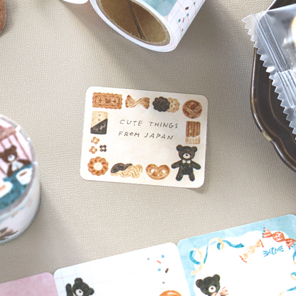 Papier Platz x Waka Nakauchi Roll Sticky Notes - Bear’s Sweets Shop