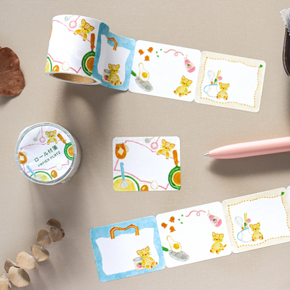 Papier Platz x Waka Nakauchi Roll Sticky Notes - Cat's Happy Kitchen