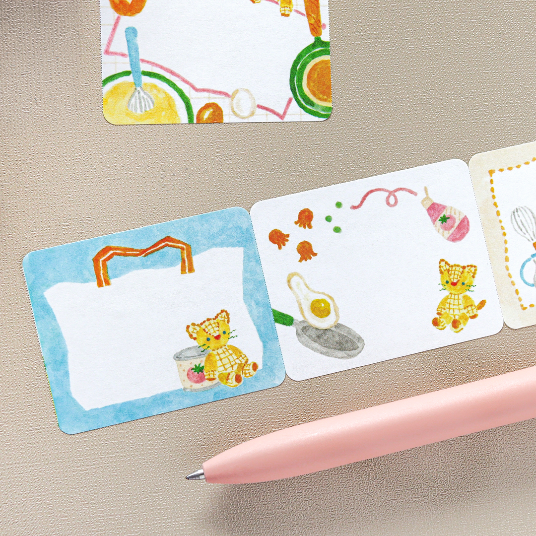 Waka Nakauchi Roll Sticky Notes - Cat's Happy Kitchen