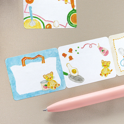 Papier Platz x Waka Nakauchi Roll Sticky Notes - Cat's Happy Kitchen