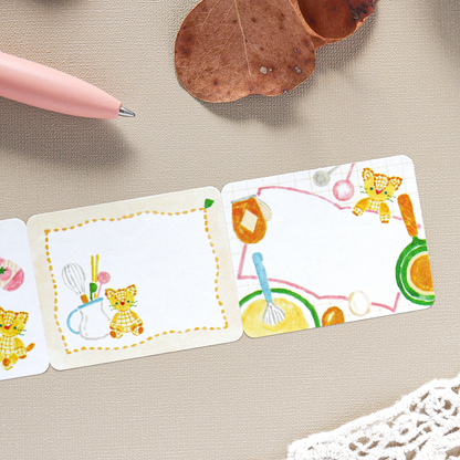 Papier Platz x Waka Nakauchi Roll Sticky Notes - Cat's Happy Kitchen