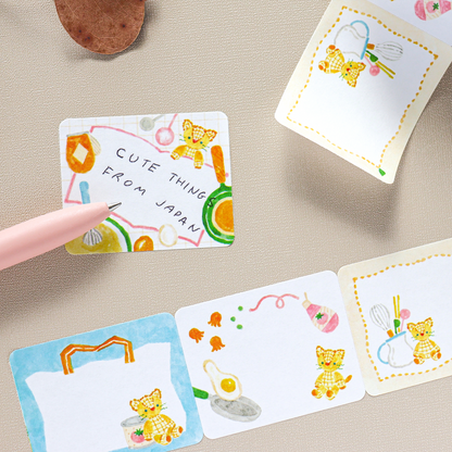 Papier Platz x Waka Nakauchi Roll Sticky Notes - Cat's Happy Kitchen