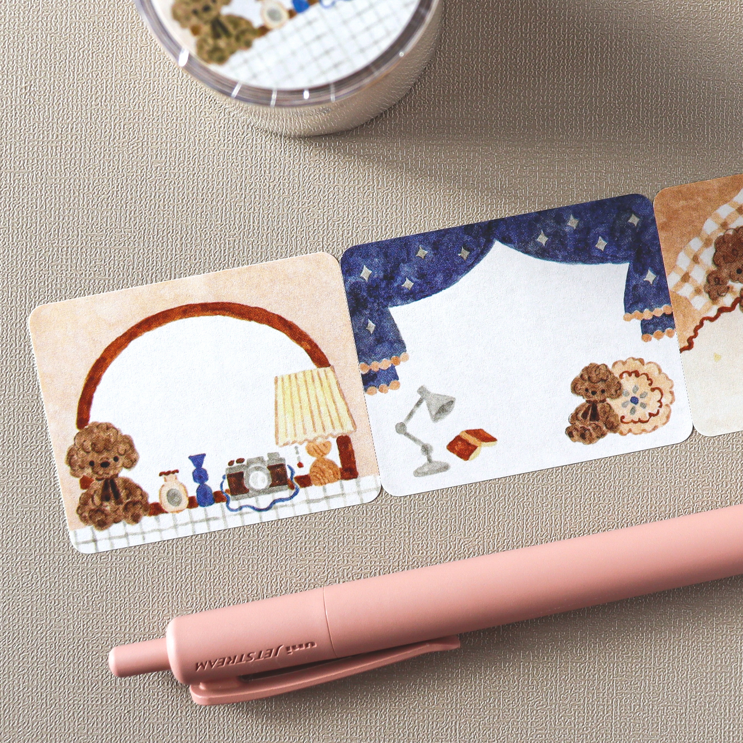 Waka Nakauchi Roll Sticky Notes - Dog's Happy Home