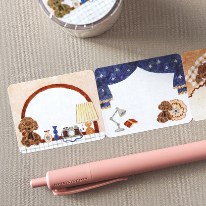 Waka Nakauchi Roll Sticky Notes - Dog's Happy Home