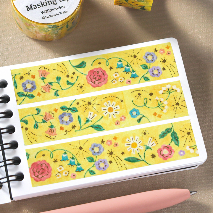 Waka Nakauchi Washi Tape - Bright Flower