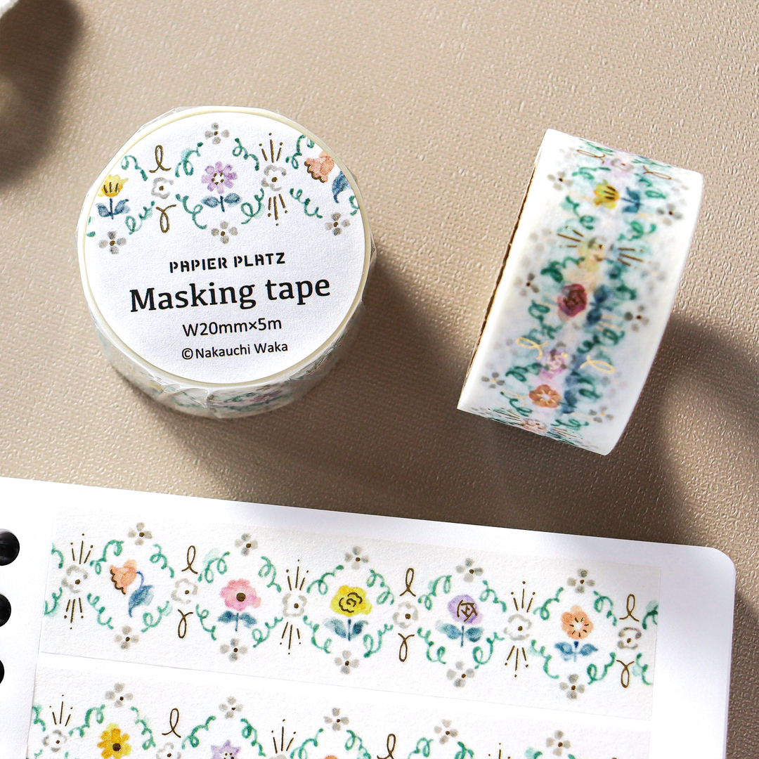 Waka Nakauchi Washi Tape - Blooming Flowers