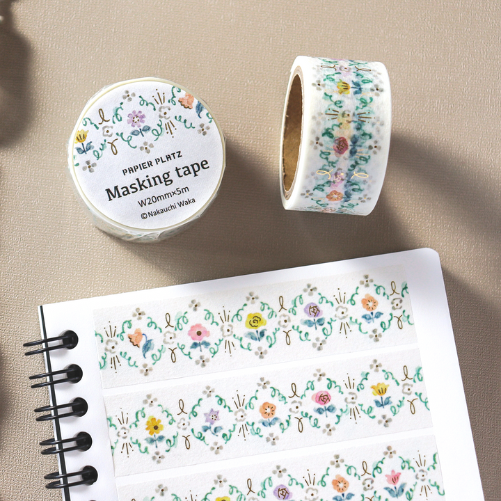 Waka Nakauchi Washi Tape - Blooming Flowers