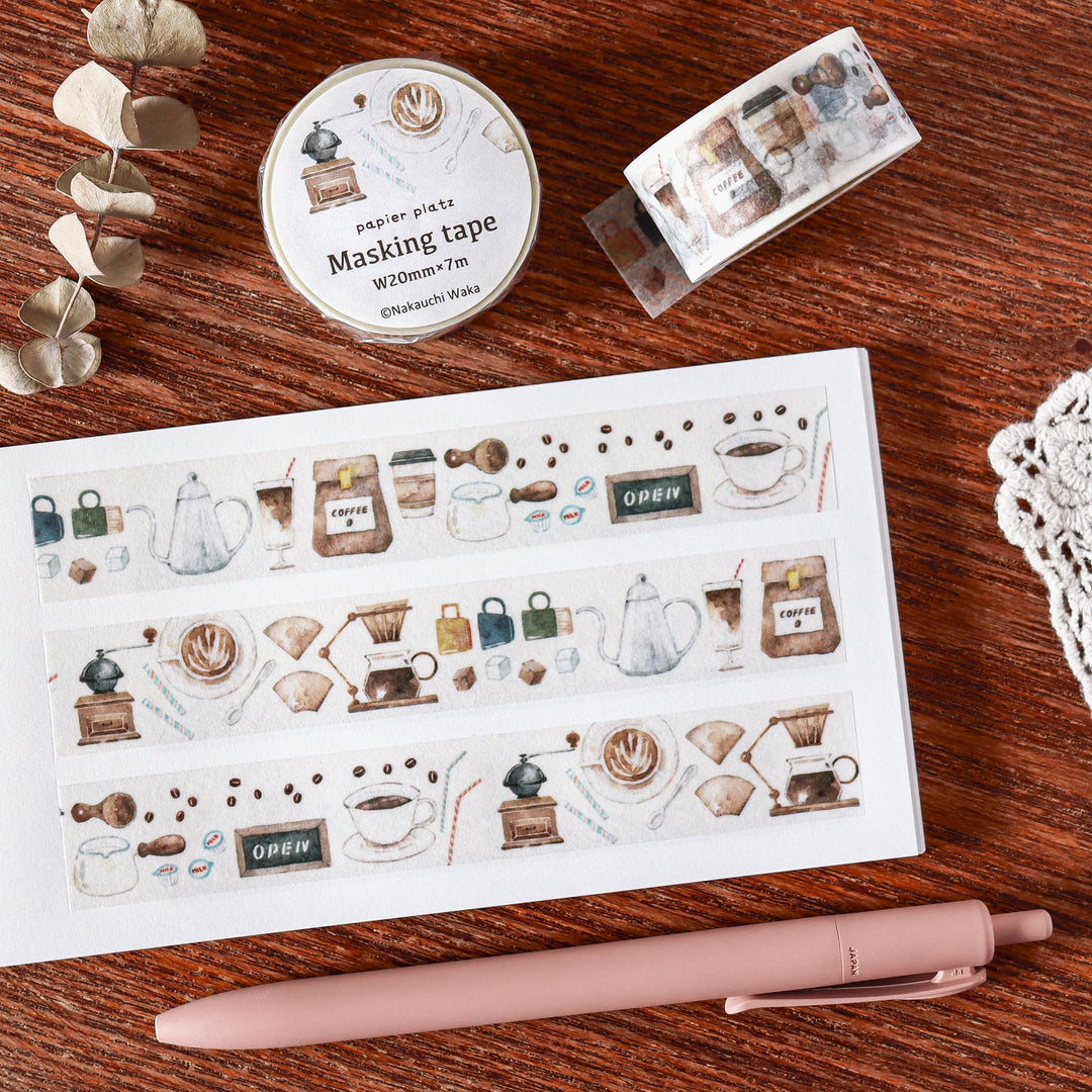 Waka Nakauchi Washi Tape - Coffee