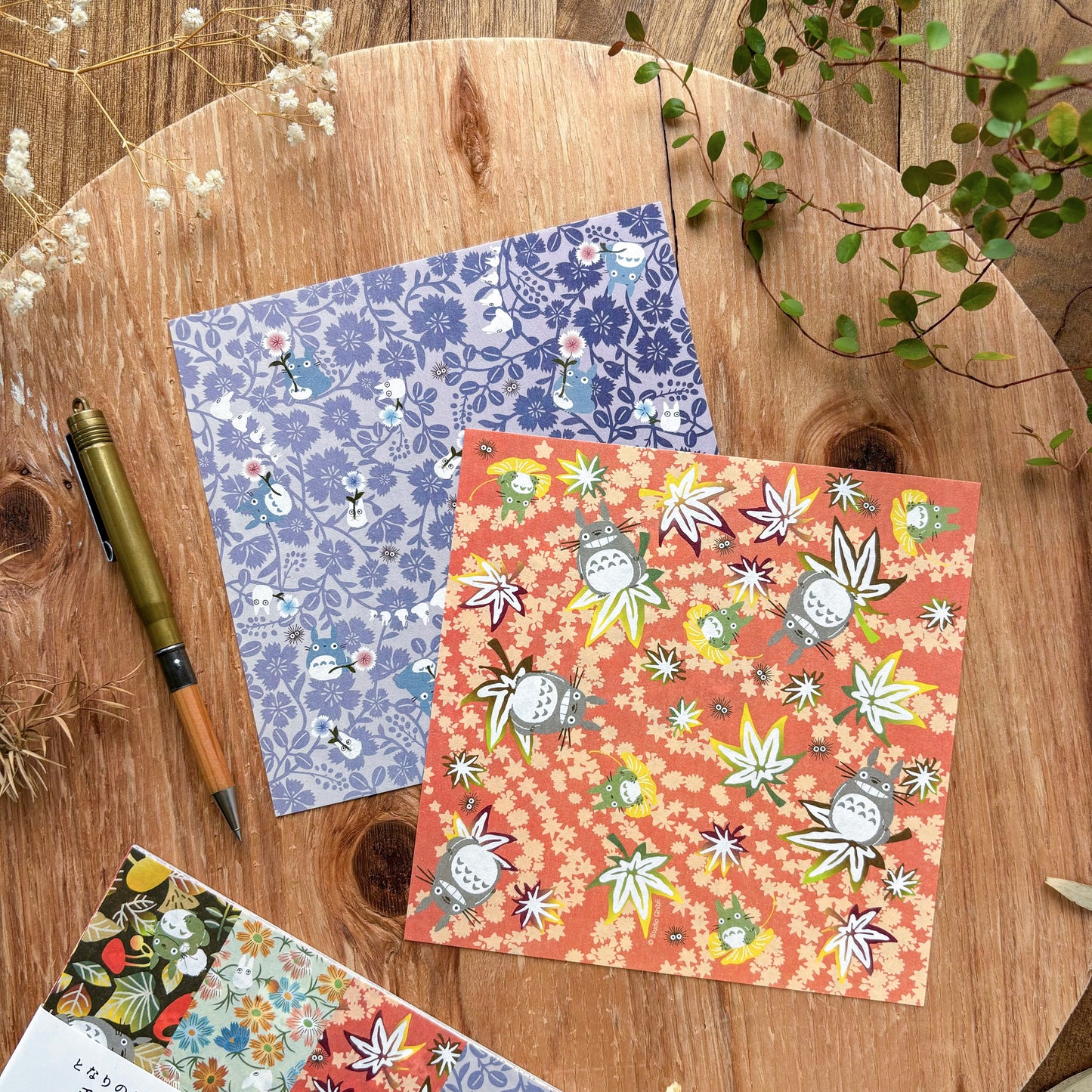 Totoro Origami Paper Set - Autumn