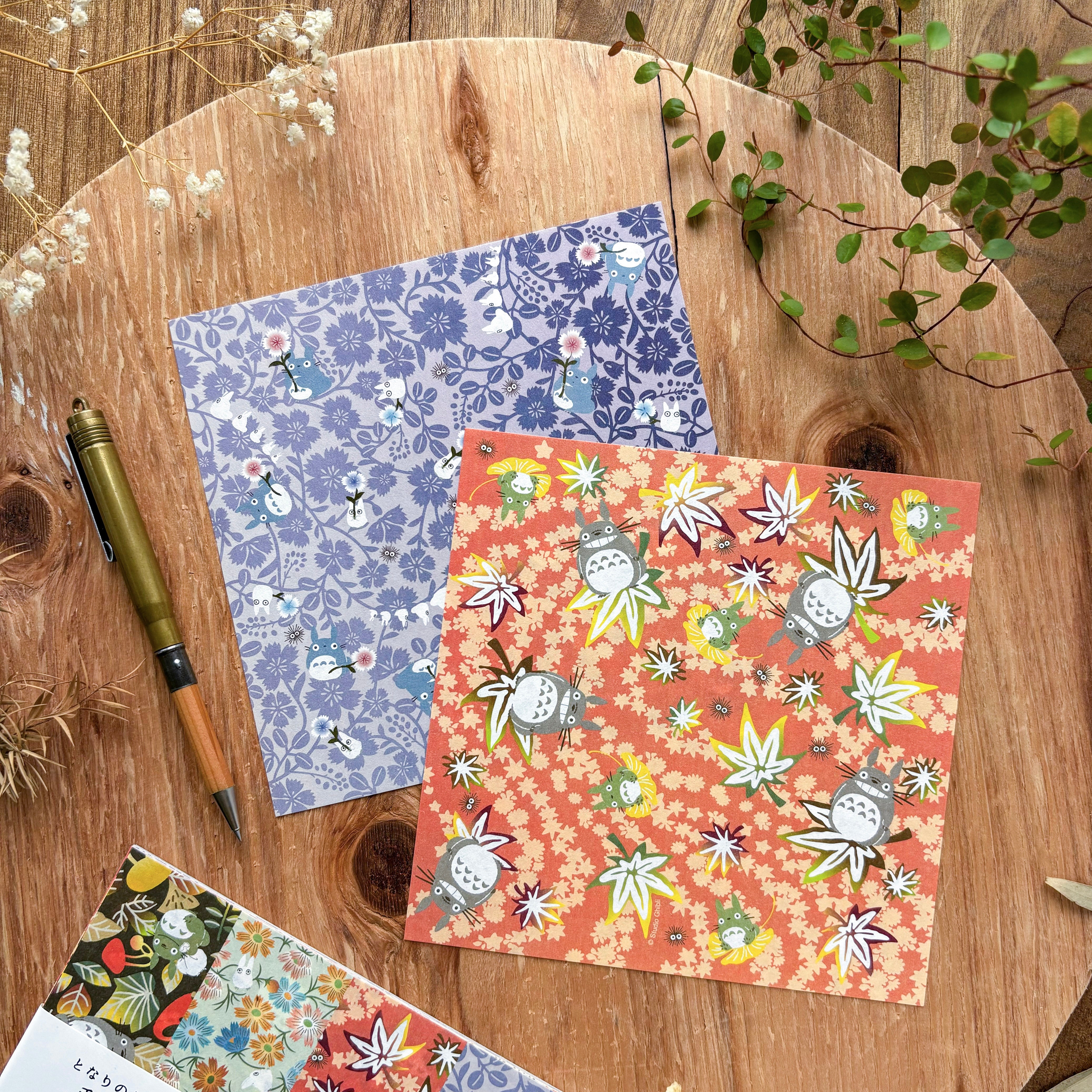 Totoro Origami Paper Set - Autumn
