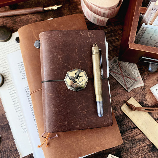 The Superior Labor / Brass Concho Charm - Crane