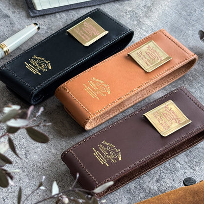 The Superior Labor / INGRASSATO Leather Fountain Pen Case - (2 Pens)