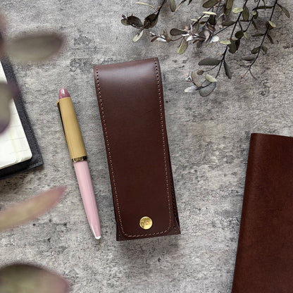 The Superior Labor / INGRASSATO Leather Fountain Pen Case - (2 Pens)