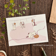 Pottering Cat / Postcard - Happy October
