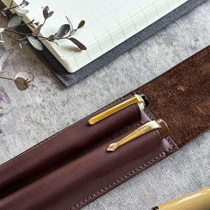 The Superior Labor / INGRASSATO Leather Fountain Pen Case - (2 Pens)