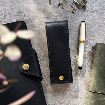 The Superior Labor / INGRASSATO Leather Fountain Pen Case - (2 Pens)