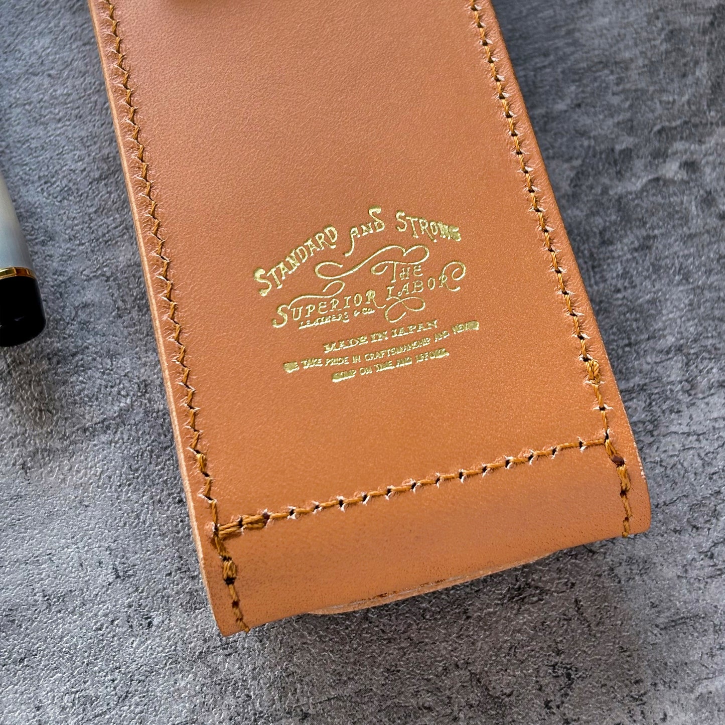 The Superior Labor / INGRASSATO Leather Fountain Pen Case - (2 Pens)