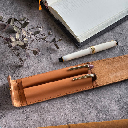 The Superior Labor / INGRASSATO Leather Fountain Pen Case - (2 Pens)