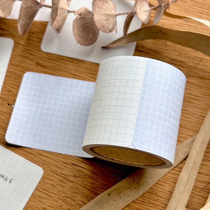 Roll Sticky Note - Grid Blue