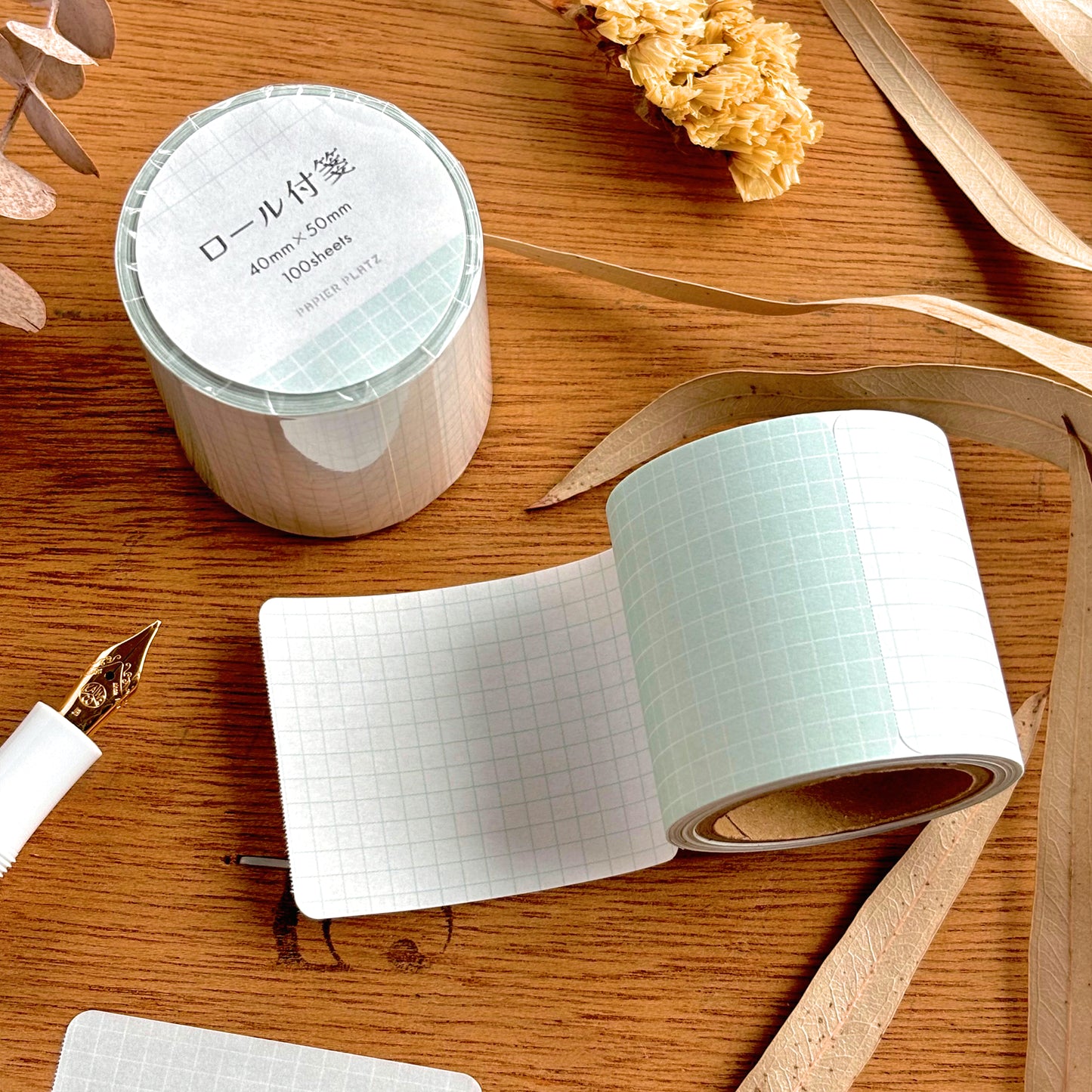 Roll Sticky Note - Grid Green