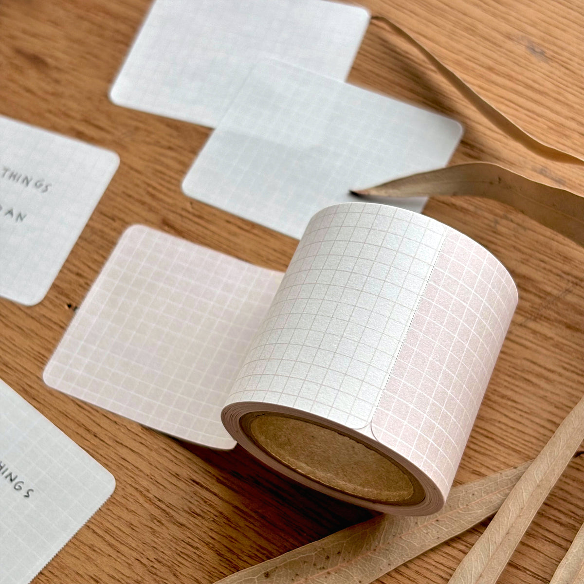 Papier Platz / Roll Sticky Note - Grid Brown