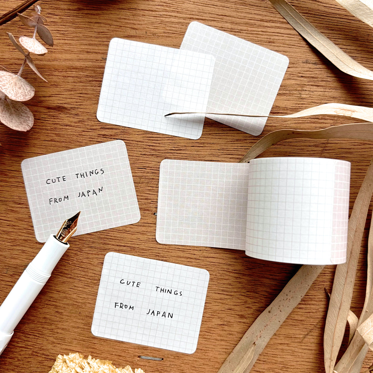 Papier Platz / Roll Sticky Note - Grid Brown