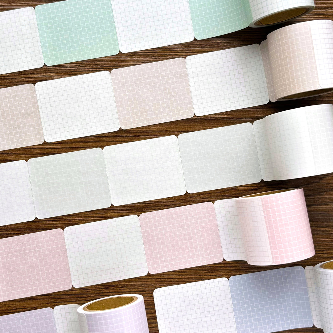 Roll Sticky Note - Grid Pink