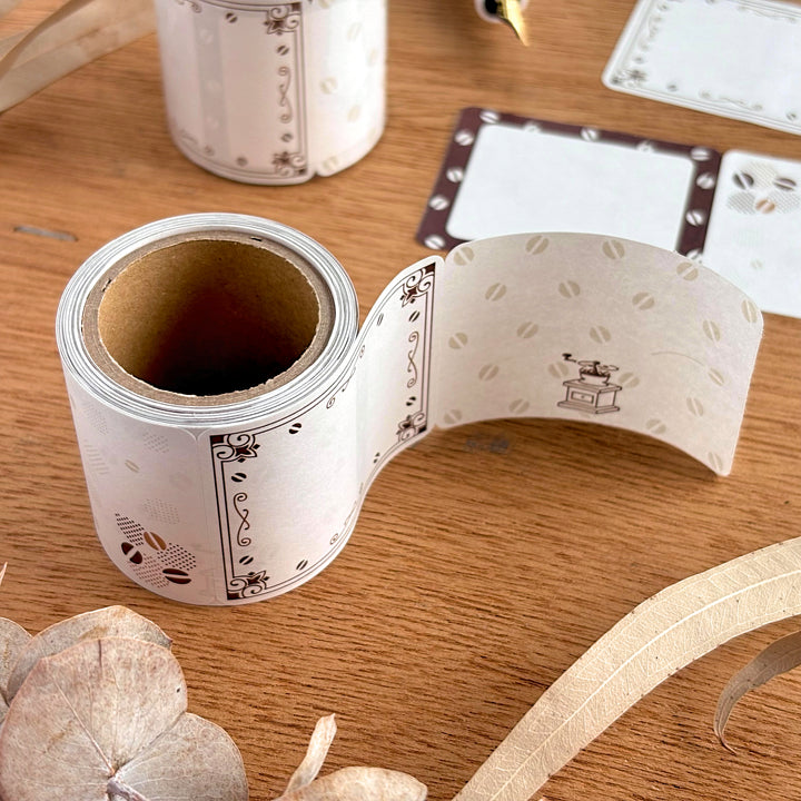 Fukuwake Hanko Roll Sticky Note - Coffee Mill