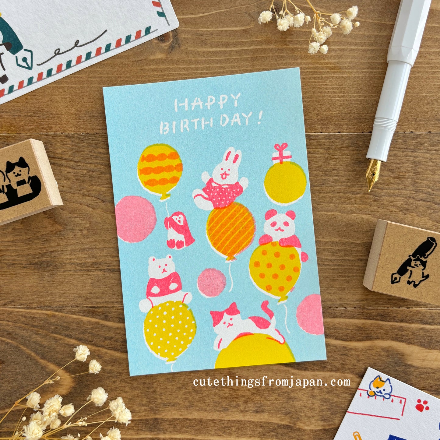 Retro Style Postcard - Happy Birthday