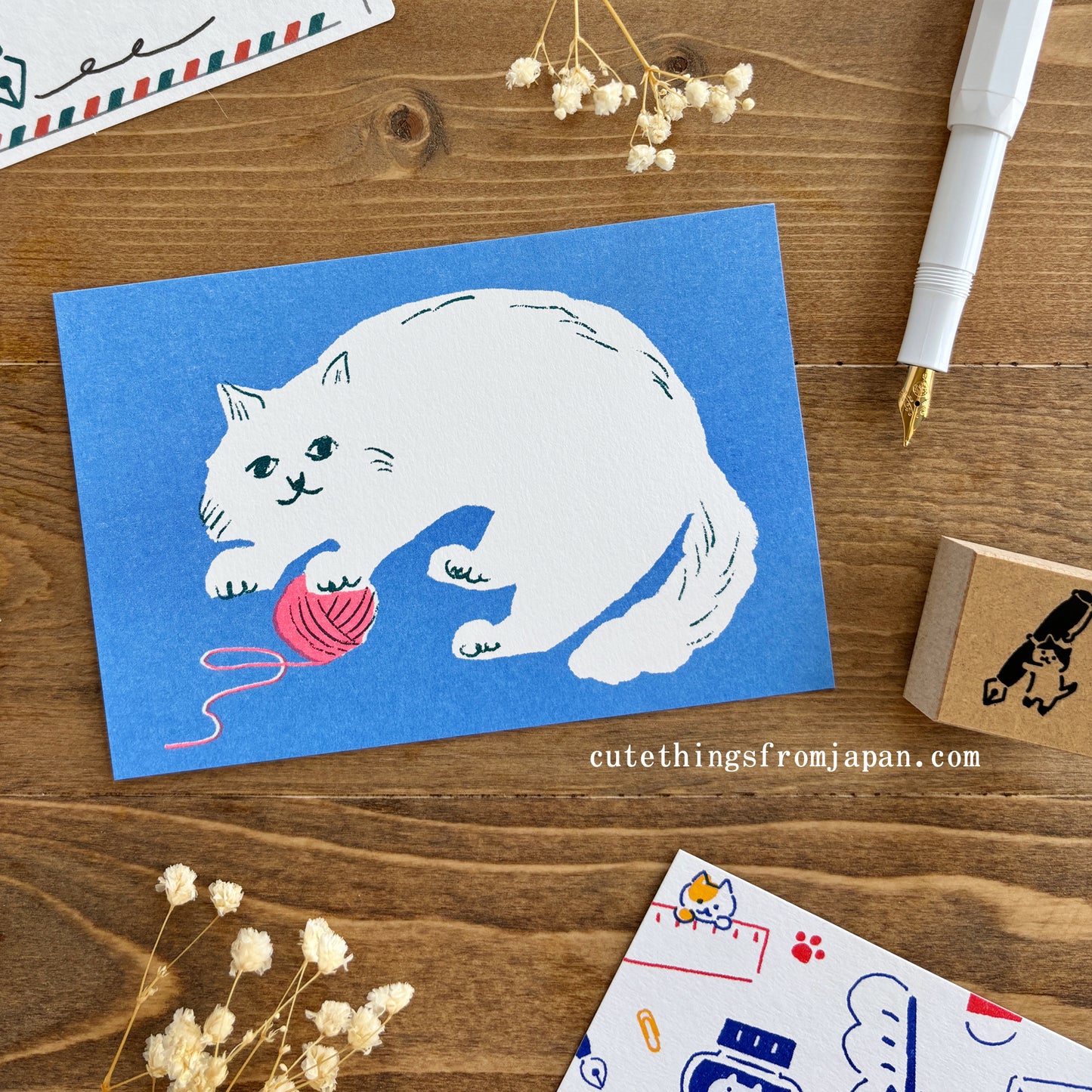 Retro Style Postcard - Fluffy Cat