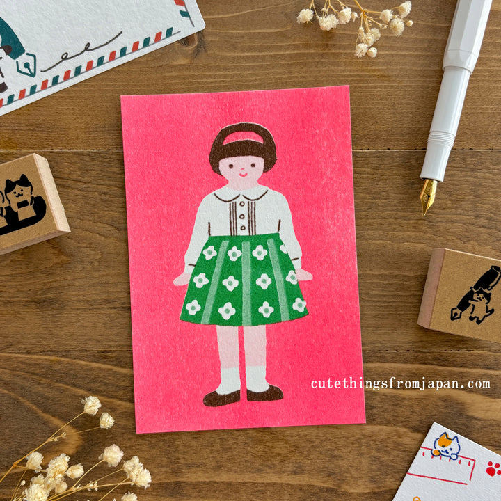 Retro Style Postcard - Retro Girl