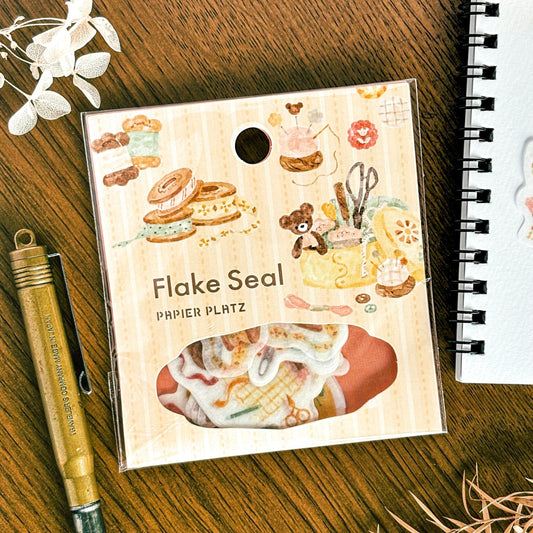 Waka Nakauchi / Flake Stickers - Sweing Bear