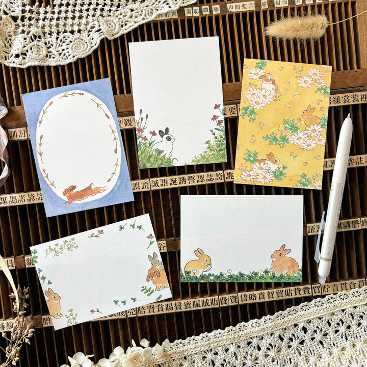 Shinako Moriyama Memo Pad - Flower Bunny