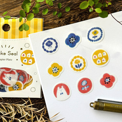 Kurogoma / Flake Stickers - Flowers