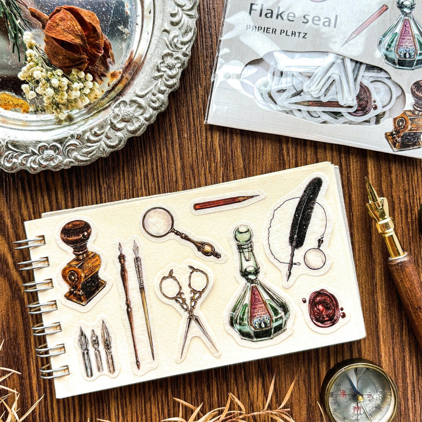 Lin Chia Ning / Flake Stickers - Antique Stationery