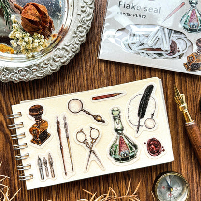 Lin Chia Ning / Flake Stickers - Antique Stationery