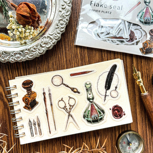 Lin Chia Ning / Flake Stickers - Antique Stationery