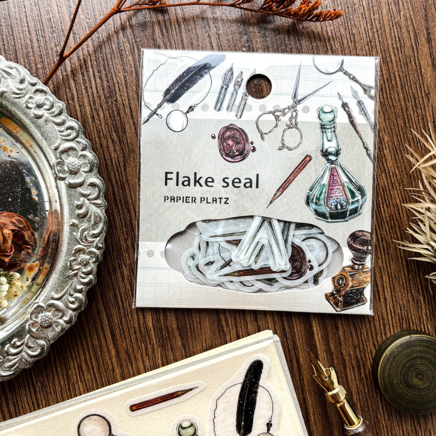 Lin Chia Ning / Flake Stickers - Antique Stationery