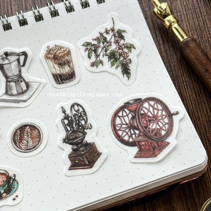Lin Chia Ning Flake Stickers - Coffee Shop
