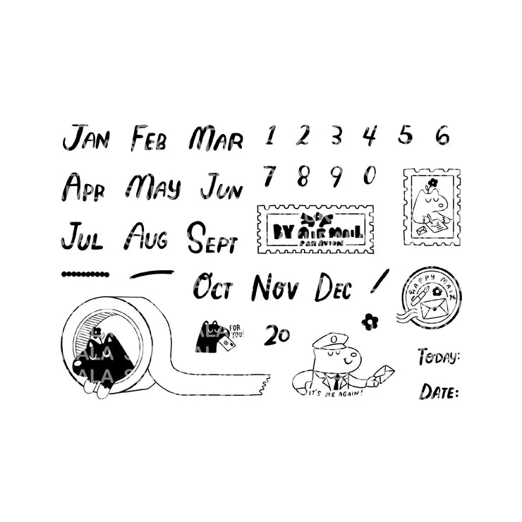 Paper Plant Co. x Sakuralala - Months + Numbers (4" x 6")