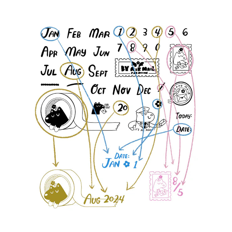 Paper Plant Co. x Sakuralala - Months + Numbers (4" x 6")