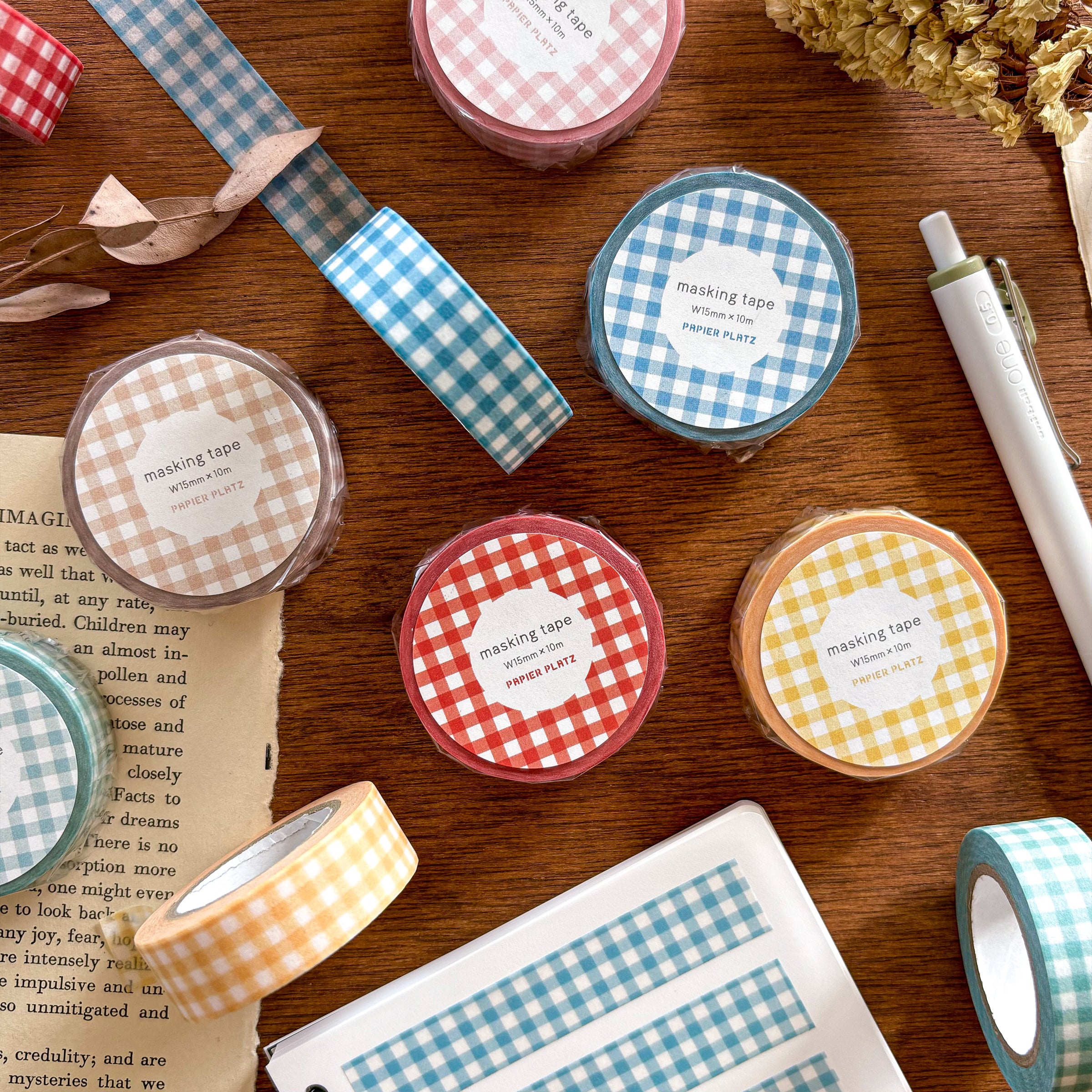 Papier Platz / Washi Tape - Checkered (blue)