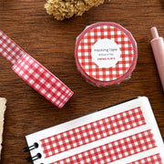 Papier Platz / Washi Tape - Checkered (red)