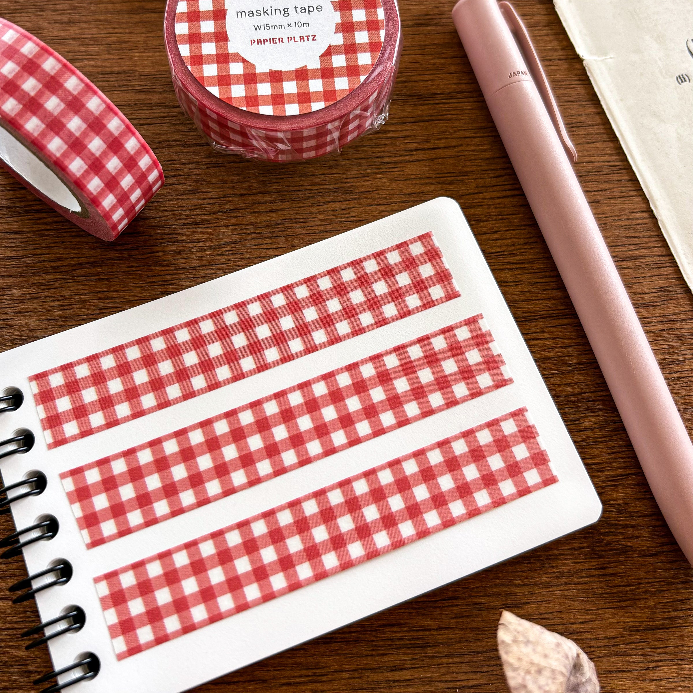 Papier Platz / Washi Tape - Checkered (red)