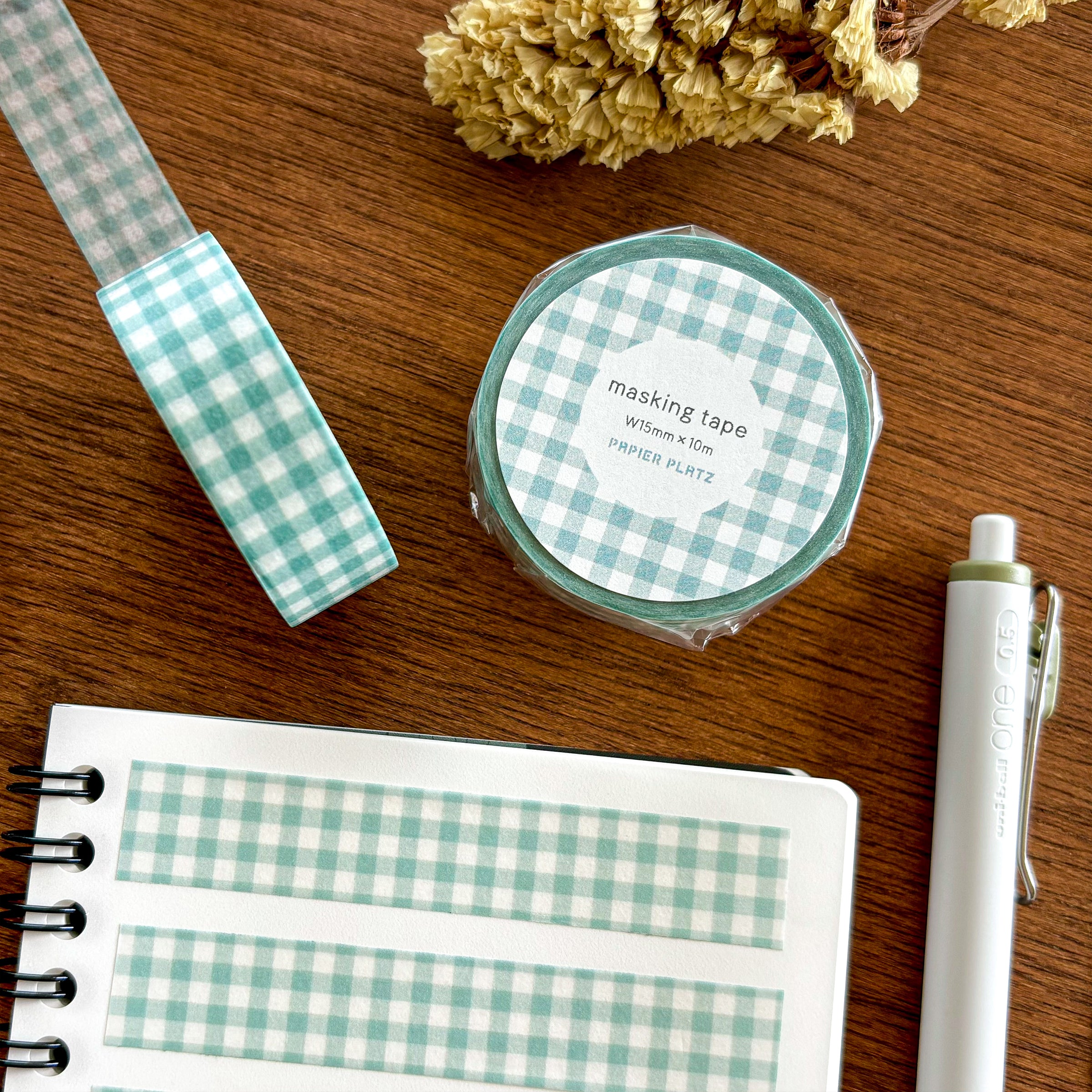 Papier Platz / Washi Tape - Checkered (aquamarine)