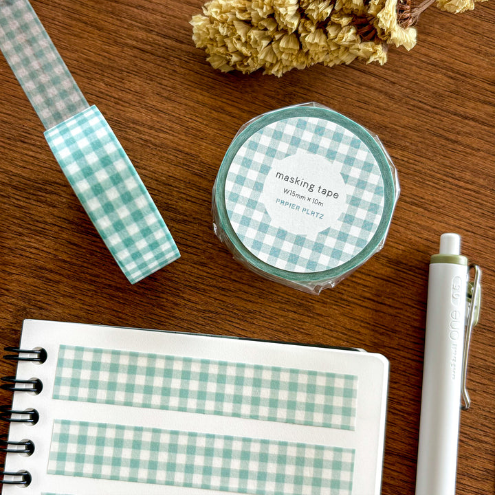 Washi Tape - Checkered (aquamarine)