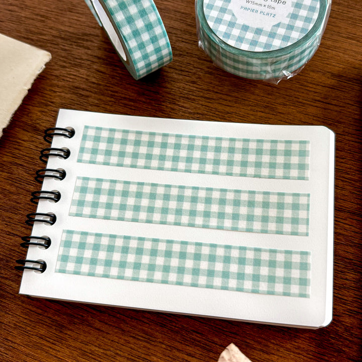 Washi Tape - Checkered (aquamarine)